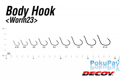Гачок Decoy Worm23 Body Hook 01, 9 шт