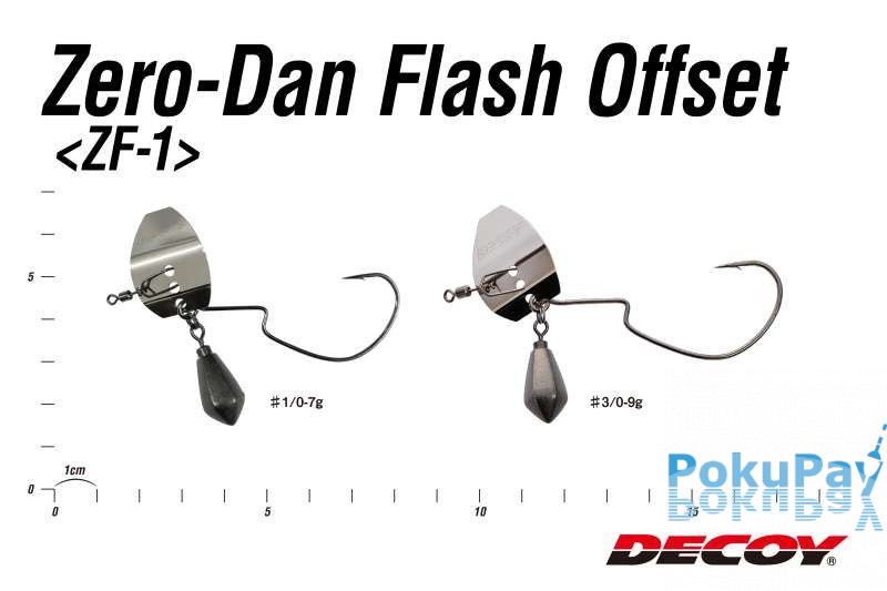 Джиг головка Decoy ZF-1S Zero-Dan Flash Offset 3/0 9g 1 шт