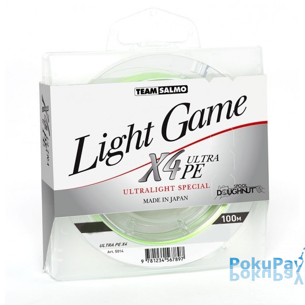 Шнур Team Salmo Light Game X4 Ultra PE 100m #0.25/0.042mm 4lb/1.74kg (5014-004)