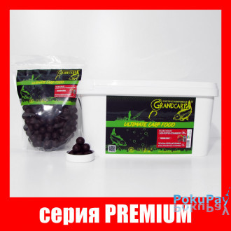 Бойли прикормочні розчинні Grandcarp Premium Liver, Pepper, Strawberry (Печінка, Перець, Полуниця) 20mm 1kg (BFS029)