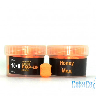 Бойли плаваючі Grandcarp Amino Pop-Up Honey (Мед) 10x8mm 15шт (PUP518)