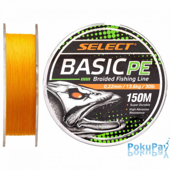 Шнур Select Basic PE Orange 150m 0.22mm 30LB/13.6kg