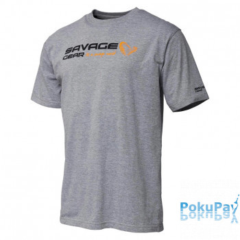 Футболка Savage Gear Signature Logo T-Shirt L grey melange