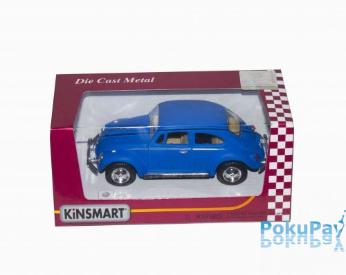 Автомодель Kinsmart (1:32) Volkswagen Classical Beetle Matte 1967 Синяя (KT5057WM)