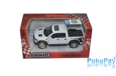 Автомодель Kinsmart (1:46) Ford F-150 SVT Raptor SuperCrew 2013 Белая (KT5365W)