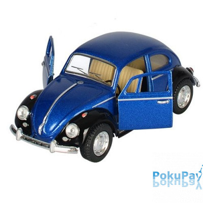 Автомодель Kinsmart (1:32) Volkswagen Classical Beetle Black Fender 1967 Синяя (KT5057WE)