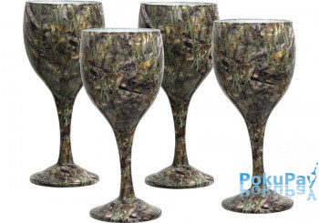 Riversedge Camo Wine Glasses листья, Набор бокалов для вина 4 шт., 235 мл