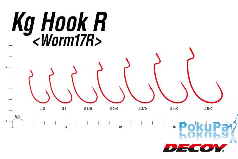 Крючок Decoy Worm 17R Kg Hook R #1 7 шт
