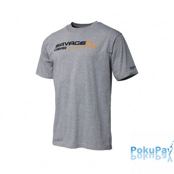 Футболка Savage Gear Signature Logo T-Shirt M Grey Melange