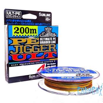 Шнур Sunline PE-Jigger ULT 200m мультиколор #1.7/0.225mm 30lb/13.0kg