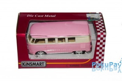 Автомодель Kinsmart (1:32) Volskwagen Classical Bus Pastel Color 1962 Розовая (KT5060WY)