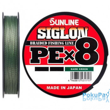 Шнур Sunline Siglon PE х8 300m темн-зеленый #1.5/0.209mm 25lb/11.0kg
