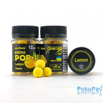 Бойли Grandcarp Amino POP-UP one-flavor Lemon (Лимон) 12mm 30шт (PUP188)