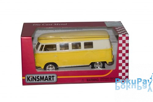 Автомодель Kinsmart (1:32) Volskwagen Classical Bus Pastel Color 1962 Желтая (KT5060WY)