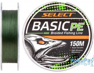 Шнур Select Basic PE Dark Green 150m 0.12mm 12LB/5.6kg