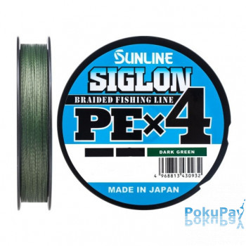 Шнур Sunline Siglon PE х4 150m темн-зеленый #1.0/0.171mm 16lb/7.7kg