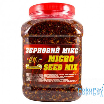 Зернова суміш 3KBaits Зерновий Мікс Micro Seed Mix (натуральний) ведро/банка 3л