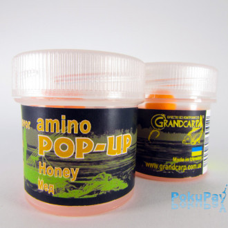 Бойли плаваючі Grandcarp Amino Pop-Up Honey (Мед) 10mm 15шт (PUP046)