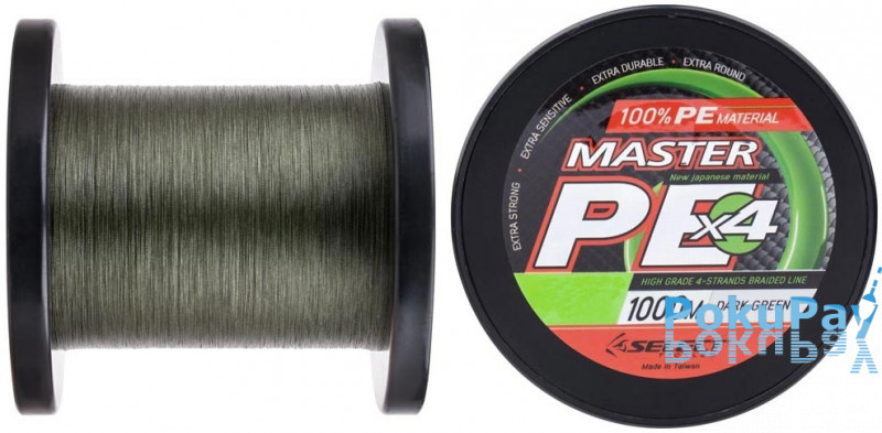 Шнур Select Master PE Dark Green X4 1000m 0.06mm 9kg