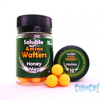 Бойли розчиннi плаваючі Grandcarp Soluble Amino Wafters Honey (Мед) 12mm 30шт (WBS014)