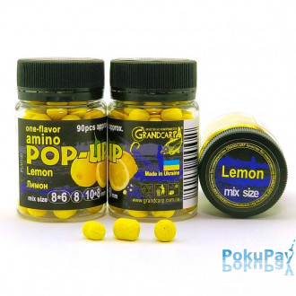 Бойли Grandcarp Amino POP-UP one-flavor Lemon (Лимон) mix size 90шт (PUP190)