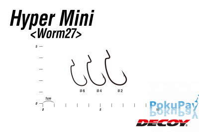 Гачок Decoy Worm27 Hyper Mini 02, 9 шт