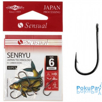 Крючок Mikado Sensual Senryu № 6 10шт black nickel (HS9501-6B)