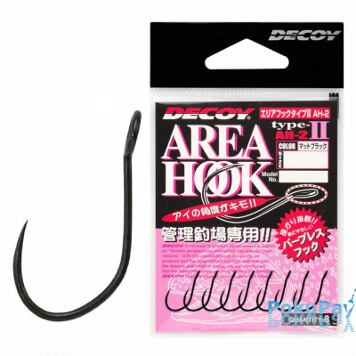 Гачок Decoy Area Hook II Mat Black 04 black 8шт