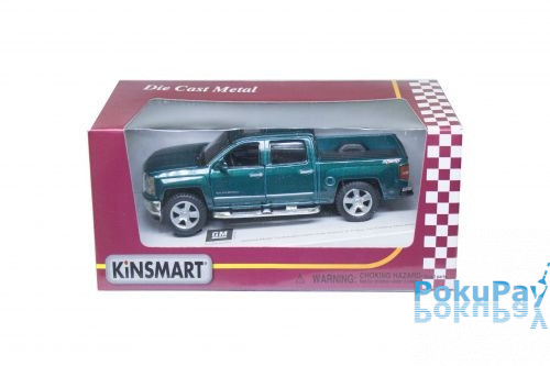 Автомодель Kinsmart (1:46) Chevrolet Silverado 2014 Зеленая (KT5381W)