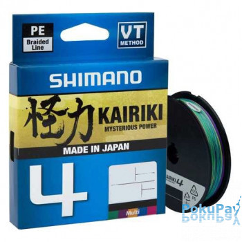 Шнур Shimano Kairiki 4 PE 150m 0.10mm 6.8kg Multi Colour
