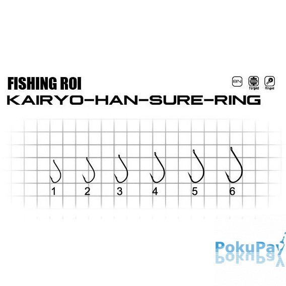 Крючок Fishing ROI Kairyo-Han-Sure-Ring №2 13шт (147-04-002)