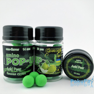 Бойли Grandcarp Amino Pop-UPs one-flavor Acid Pear (Кисла груша) 14mm 20 шт (PUP051)
